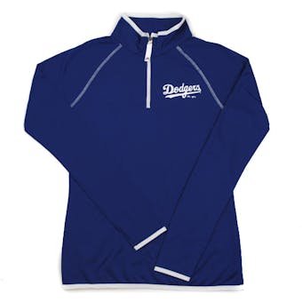 Los Angeles Dodgers Majestic Blue Pride & Tradition 1/4 Zip Performance Long Sleeve Tee Shirt