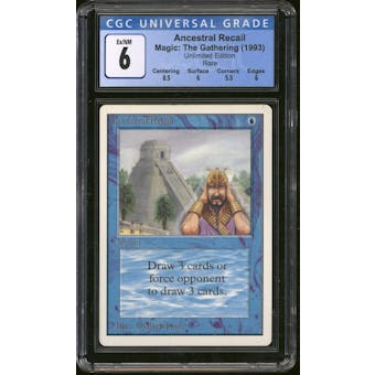 Magic the Gathering Unlimited Ancestral Recall CGC 6