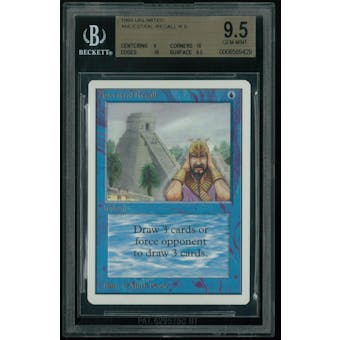 Magic the Gathering Unlimited Ancestral Recall BGS 9.5 (9, 10, 10, 9.5)