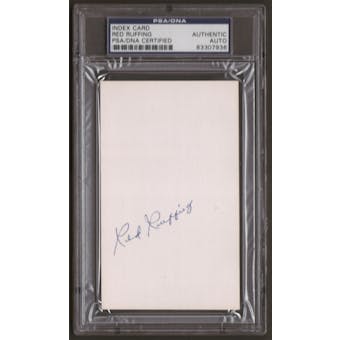 Red Ruffing Autograph (Index Card) PSA/DNA Certified *7936