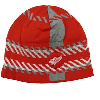 Detroit Red Wings Old Time Hockey Red Bolgar Beanie Knit Hat (Adult OSFA)