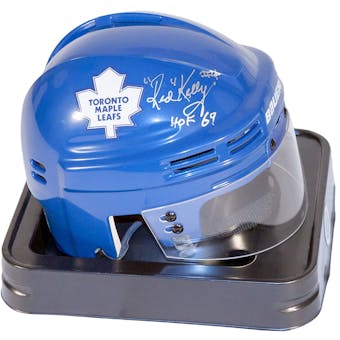 Red Kelly Autographed Toronto Maple Leafs Hockey Mini Helmet (AJs COA)