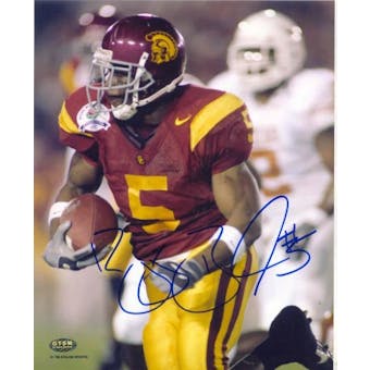 Reggie Bush Autographed USC Trojans 8x10 Photo (GTSM & Press Pass)