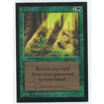 Magic the Gathering Beta Artist Proof Regrowth - SIGNED BY DAMEON WILLICH