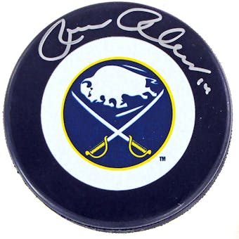 Rene Robert Autographed Buffalo Sabres Throwback Hockey Puck