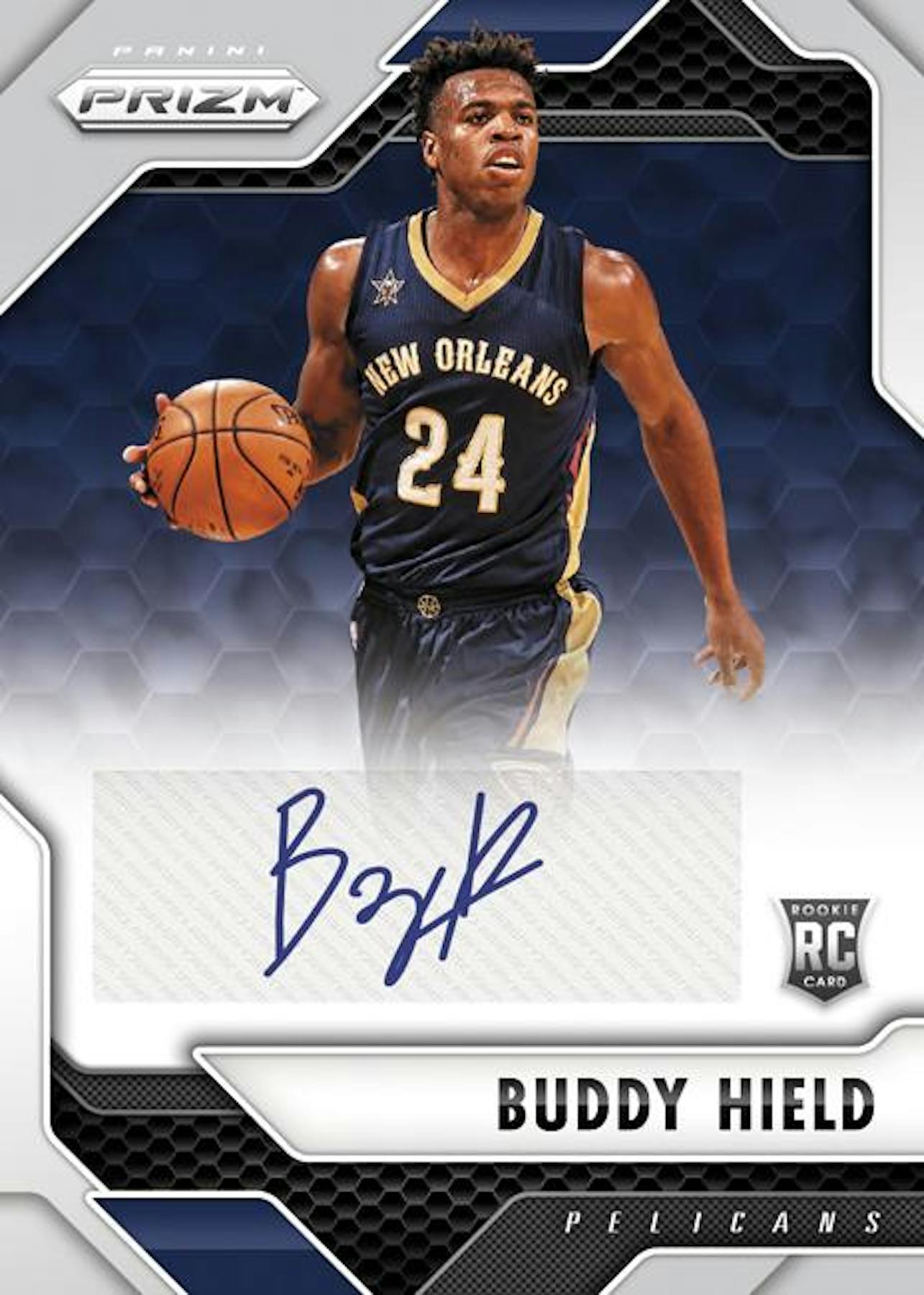 2016-17 Panini Prizm #86 BUDDY HIELD Rookie Jersey Card Pelicans RC