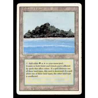 Magic the Gathering 3rd Ed (Revised) Tropical Island HEAVILY PLAYED (HP)