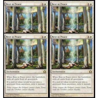 Magic the Gathering Return to Ravnica PLAYSET Rest In Peace - 4x NEAR MINT/SLIGHT PLAY (NM/SP)