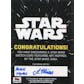 Star Wars Force Awakens Rey on Speeder 1/1 Sketch Card - Alex Mines