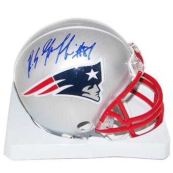 Rob Gronkowski Autographed New England Patriots Mini Helmet (Gronk Hologram)