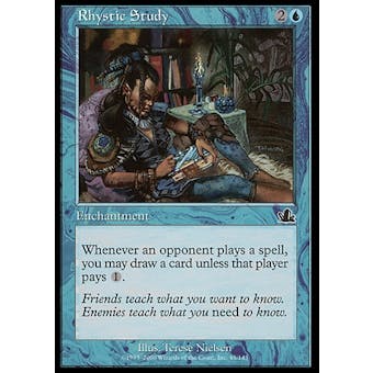 Magic the Gathering Prophecy Single Rhystic Study FOIL - SLIGHT PLAY (SP)