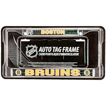 Rico Tag Boston Bruins Domed Chrome License Plate Frame