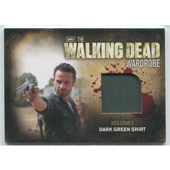 2012 The Walking Dead #M16 Andrew Lincoln as Rick Grimes Dark Green Shirt Wardrobe Memorabilia