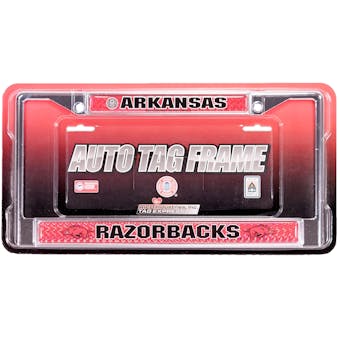 Rico Tag Arkansas Razorbacks Domed Chrome License Plate Frame