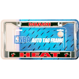 Rico Tag Miami Heat Domed Chrome License Plate Frame