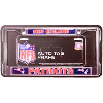 Rico Tag New England Patriots Domed Chrome License Plate Frame
