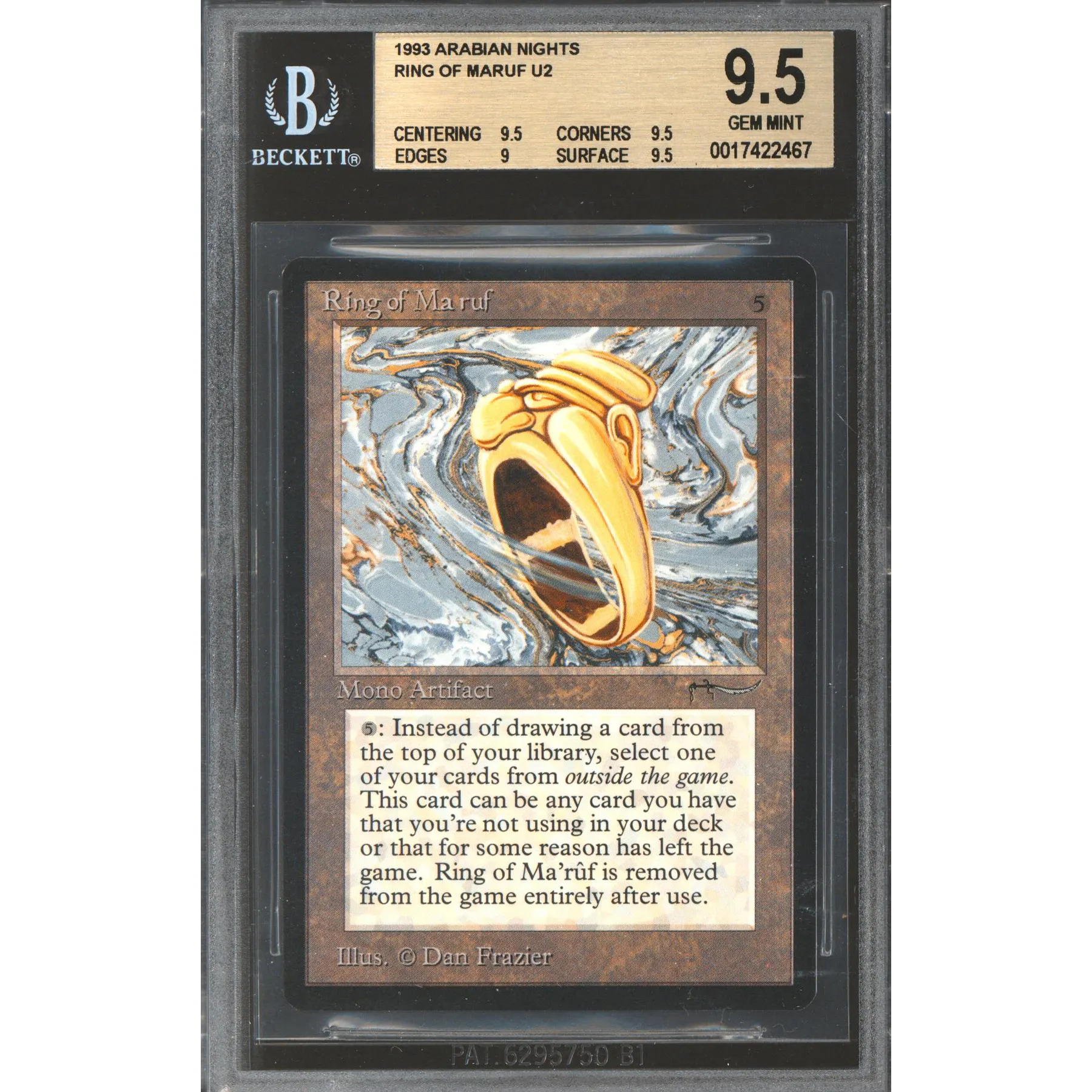 Magic the Gathering Arabian Nights Ring of Maruf BGS 9.5 (9.5, 9.5, 9, 9.5) GEM MINT | DA Card World Magic the Gathering Arabian Nights Ring of Maruf BGS 9.5 (9.5, 9.5, 9, 9.5) GEM MINT | DA Card World