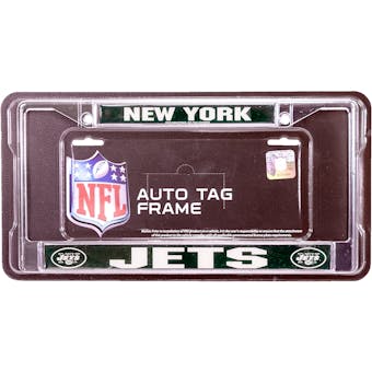 Rico Tag New York Jets Domed Chrome License Plate Frame
