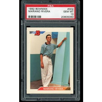1992 Bowman Mariano Rivera PSA 10 card #302