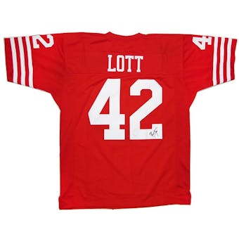 Ronnie Lott Autographed San Francisco 49ers Red Jersey