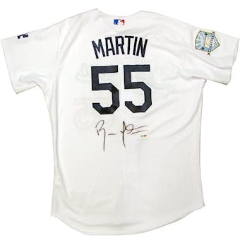 Russell Martin Autographed Los Angeles Dodgers Authentic Jersey(Slightly Dirty)(UDA COA)