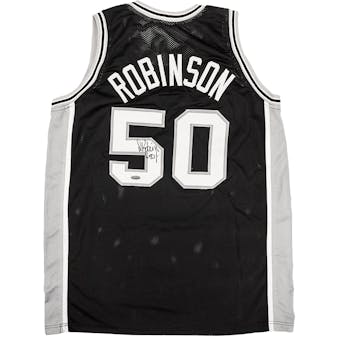 David Robinson Autographed San Antonio Spurs Black Jersey (Tristar)