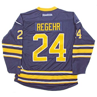 Robyn Regehr Autographed Buffalo Sabres Blue Hockey Jersey