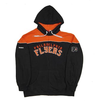 Philadelphia Flyers Reebok Black Score Full Zip Fleece Hoodie (Adult XL)