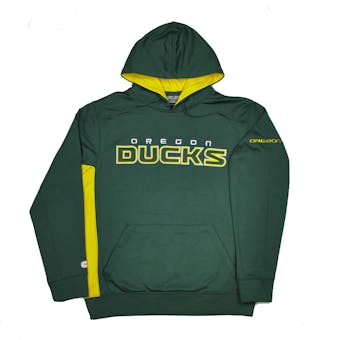 Oregon Ducks Colosseum Green & Yellow Charger Pullover Fleece Hoodie (Adult L)
