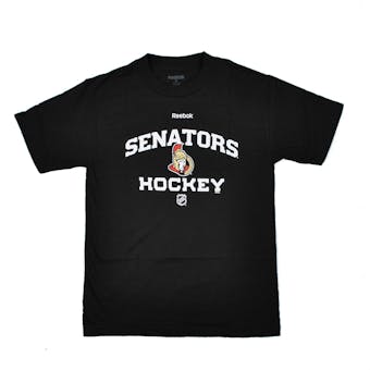 Ottawa Senators Reebok Black Tee Shirt (Adult S)