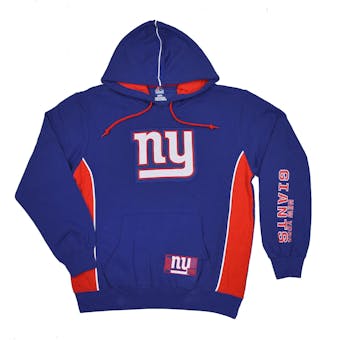 New York Giants Majestic Blue Passing Game IV Fleece Hoodie (Adult M)