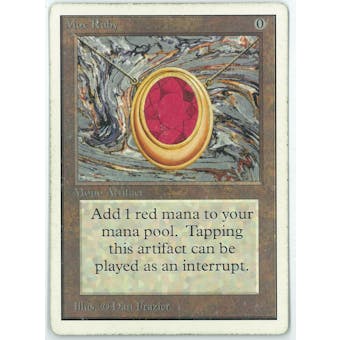 Magic the Gathering Unlimited Single Mox Ruby - MODERATE PLAY (MP)