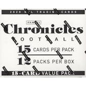 2020 Panini Chronicles Football Jumbo Value 12-Pack Box