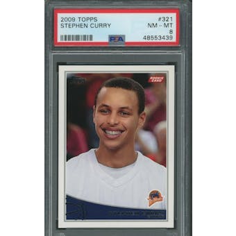 2009/10 Topps Steph Curry PSA 8 card #321