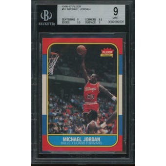 1986/87 Fleer Michael Jordan BGS 9 card #57
