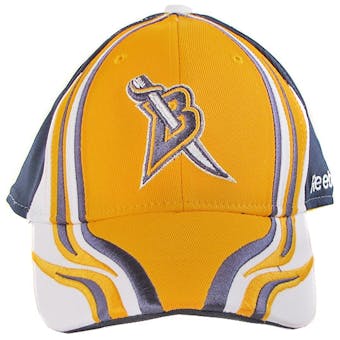 Buffalo Sabres Reebok Gold Flames Stuctured Flex Fit Hat (Adult S/M)
