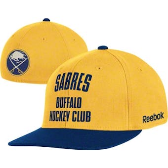 Buffalo Sabres Reebok Gold Hockey Club Flat Brim Flex Hat (Adult L/XL)