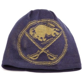 Buffalo Sabres Reebok Navy Game Day Reversible Knit Hat (Adult One Size)