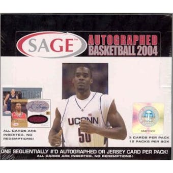 2004/05 Sage Autographed Basketball Hobby Box (Jersey or Auto/pack!)