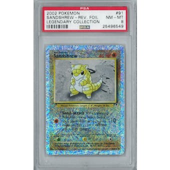 Pokemon Legendary Collection Reverse Foil Sandshrew 91/110 PSA 8