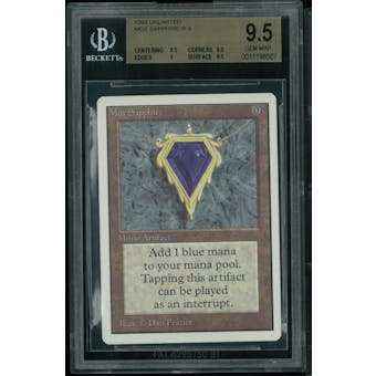 Magic the Gathering Unlimited Mox Sapphire BGS 9.5 (9.5, 9.5, 9, 9.5)