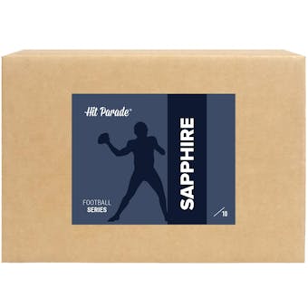 2022 Hit Parade Football Sapphire Edition Series 3 Hobby 10-Box Case - Tom Brady