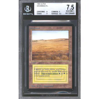 Magic the Gathering Alpha Savannah BGS 7.5 (9, 9, 9, 6.5) NEAR MINT NM | DA Card World Magic the Gathering Alpha Savannah BGS 7.5 (9, 9, 9, 6.5) NEAR MINT NM | DA Card World