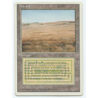 Magic the Gathering Revised Single Savannah FRENCH WB - MODERATE PLAY (MP)