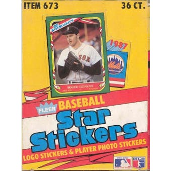 1987 Fleer Star Stickers Baseball Wax Box