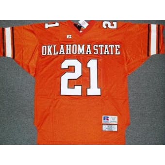 Barry Sanders Oklahoma State Orange Authentic Russell Athletic Football Jersey
