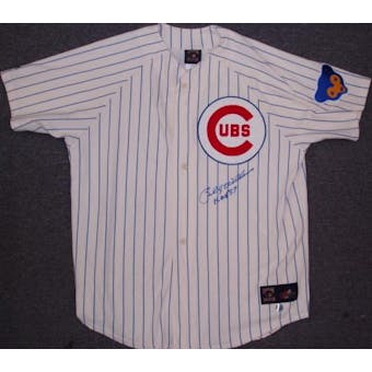 Billy Williams Autographed Chicago Cubs White Baseball Jersey with HOF '87 (JSA)