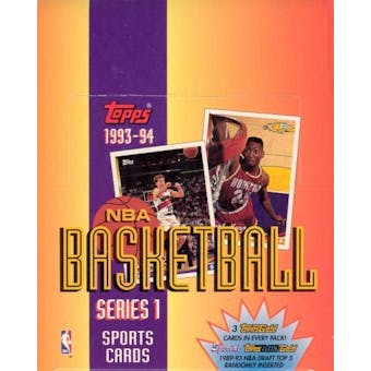 1993/94 Topps Series 1 Basketball Rack Box