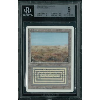 Magic the Gathering 3rd ed Revised Scrubland BGS 9 (9, 9.5, 9, 8.5)
