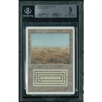 Magic the Gathering 3rd Ed Revised Scrubland BGS 9 (9.5, 9, 9, 9)